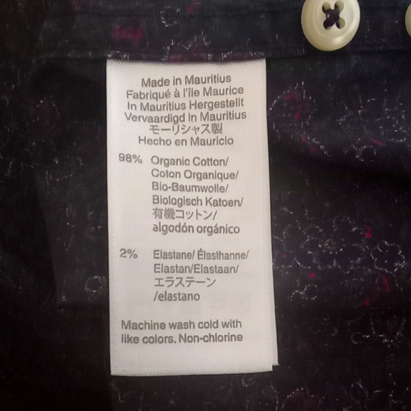 J. Crew Secret Wash Mens Classic Short Sleeve Organic Cotton Floral Shirt, XL - Picture 11 of 12